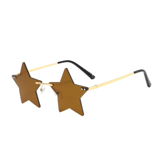 Stylish Rimless Star Sunglasses for Outdoor Activities and Fashionable Streetwear