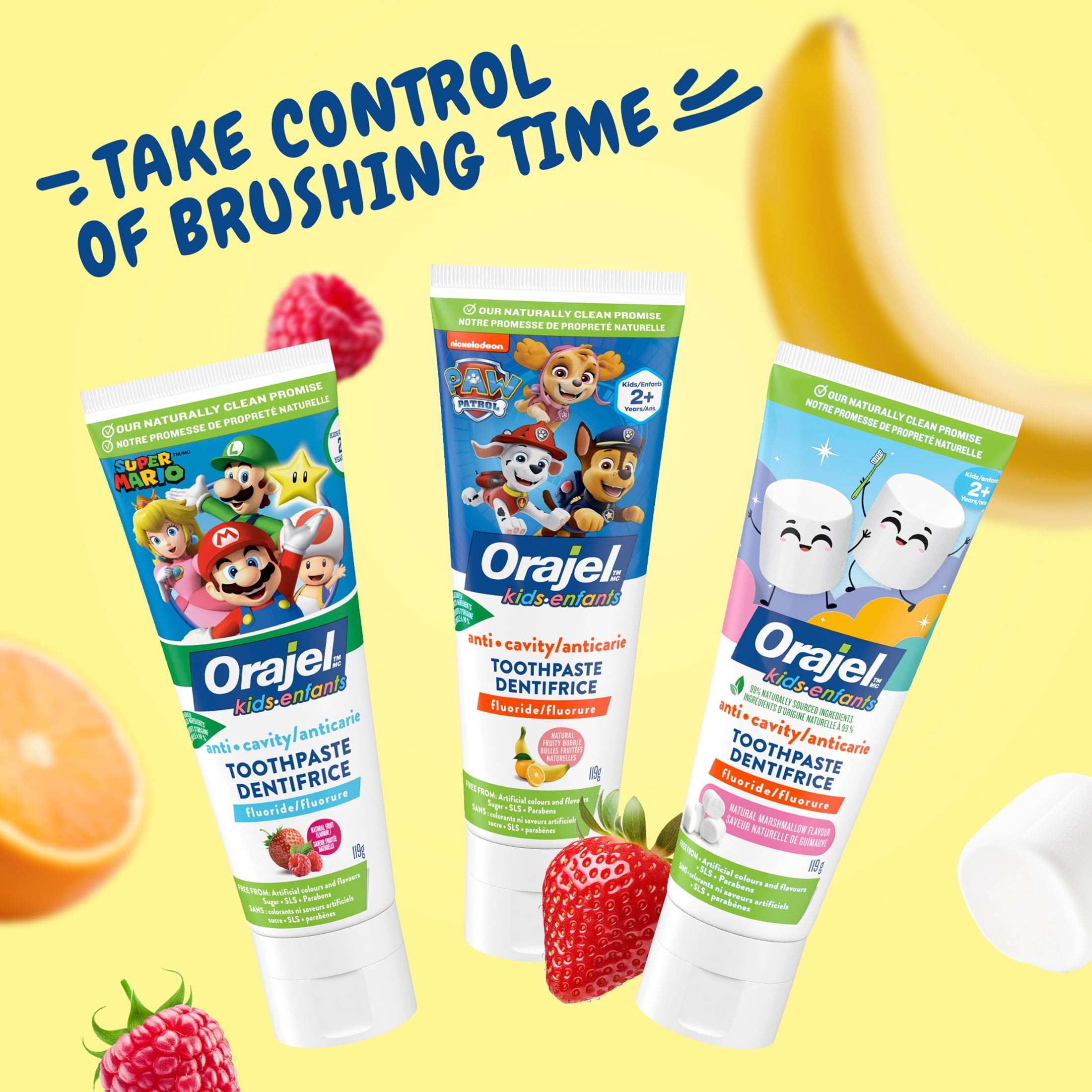 Dentifrice anticarie au fluorure Paw Patrol Orajel Enfants