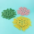 thumbnail image 4 of UNIQUE CREATIV CRAFT Macramé Coaster Kit - Star, 3 pcs, Age 8+, Beginner, 15.5 cm (6.1 in), 4 of 5