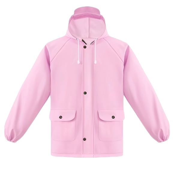 Liyamei Manteau de Pluie pour Filles à Manches Longues avec Capuchon pour Enfants de 2 à 12 Ans, 6-9 Ans