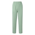 thumbnail image 4 of RKSTN Scrub Pants Women Plus Size Solid Color Stretch Waist Straight Leg Work Pants Comfort Pocketed Caregiver Trousers with Pockets, 4 of 8