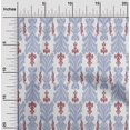 thumbnail image 1 of oneOone Tissu Polyester Lycra Imprimé Tourbillon & Paisley Ikat au Mètre 56 Pouces de Large, 1 of 4