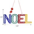 thumbnail image 5 of Holiday Time 1 Count Christmas Tinsel Town Noel Ornament, Red, 5 of 5