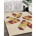 thumbnail image 3 of Ahgly Company Tapis d'Intérieur Lavables à la Machine Rectangle Transitionnel Doré Blond Doré, 3' x 5', 3 of 7