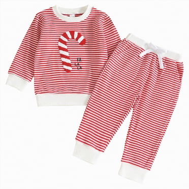 Splozh Infant Baby Girl Clothes Fall Outfit Childrens Clothing Pullover Sweatshirt Suit Round Neck Baby Cartoon Long Sleeve Christmas Two Piece Suit Watermelon Red,3-4 Years