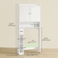 thumbnail image 3 of HOMCOM Armoire de Rangement au-Dessus de la Toilette, Armoire de Rangement au-Dessus de la Toilette, Blanc, 3 of 10