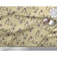 thumbnail image 2 of Soimoi Cotton Poplin Fabric Floral Love Text Printed Fabric 1 Yard 56 Inch Wide, 2 of 5