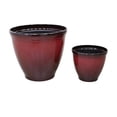 thumbnail image 2 of Pot rond en résine recyclée à dégradé rouge de 9 pouces Mainstays, 2 of 4