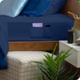 thumbnail image 1 of Bare Home Ultra-Soft Fitted Sheet - Dual Side Pockets - Premium 1800 Collection - Deep Pocket - Full, Dark Blue, 1 of 7