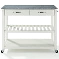 thumbnail image 3 of Crosley Furniture 2-Drawers Granite Top Kitchen Cart in White/Gray, 3 of 9