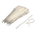 thumbnail image 1 of NavePoint 8 Inch Mount Head Screw Cable Wire Zip Tie 50 lbs Natural White 1000 Pack Lot Pcs, 1 of 1
