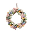 thumbnail image 3 of Easter Colorful Egg Wreath Bunny Wall Hanging for Holiday Window Fence 35cm, 3 of 3