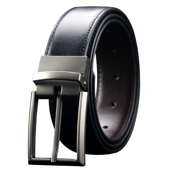 Maikun Mens Reversible Leather Belt, Dress Casual Belts for Men, One Belt Reverse For 2 Sides