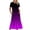 Purple, variant on LOVZFMLL Women's Summer Casual Short Sleeve Crewneck Dress Casual Flowy Tiered Maxi Beach Dress With Pockets Gradient Print Dress Orange XL