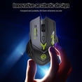 thumbnail image 4 of Wireless Bluetooth Mouse, Xinsrenus 2.4G Dual Mode Connection 6-Key Type C Fast Charging, 3600DPI Adjustable Office Gaming Mouse for Laptop Computer, Black, 4 of 7