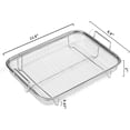 thumbnail image 1 of Panier pour Friteuse à Air Chaud pour Four, Panier de Gril en Acier Inoxydable, Panier en Maille Antiadhésive, Plateau pour Friteuse à Air Grille en Fil Panier de Rôtissage, 1 of 7