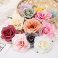 thumbnail image 2 of 10Pcs/Set Simulation Fleur Tête Vives Têtes de Fleurs Artificielles Multifonctionnelles de Longue Durée pour Mariage, 2 of 8