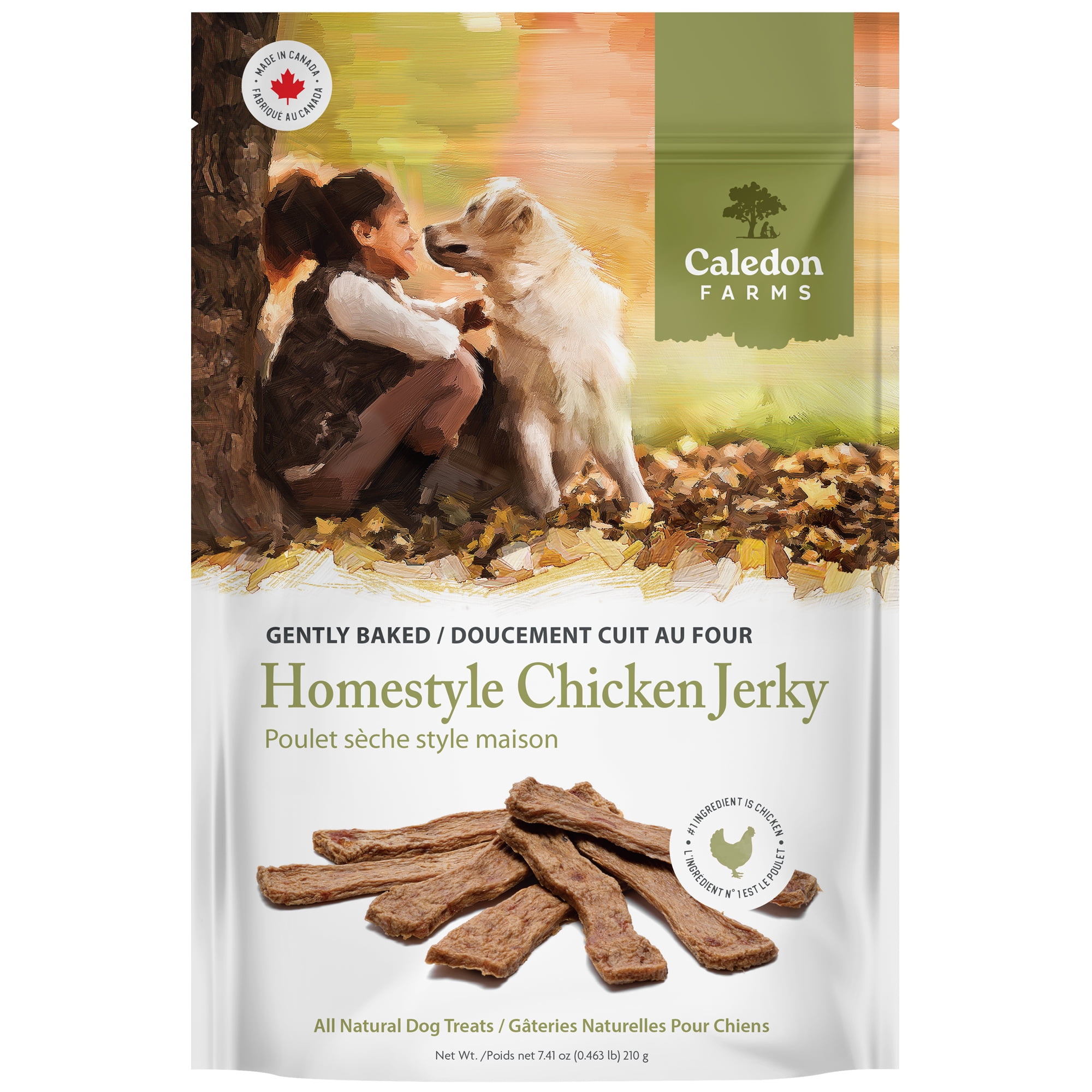 Caledon Farms Gently Baked all Natural Homestyle Chicken Jerky Dog Treats 210g