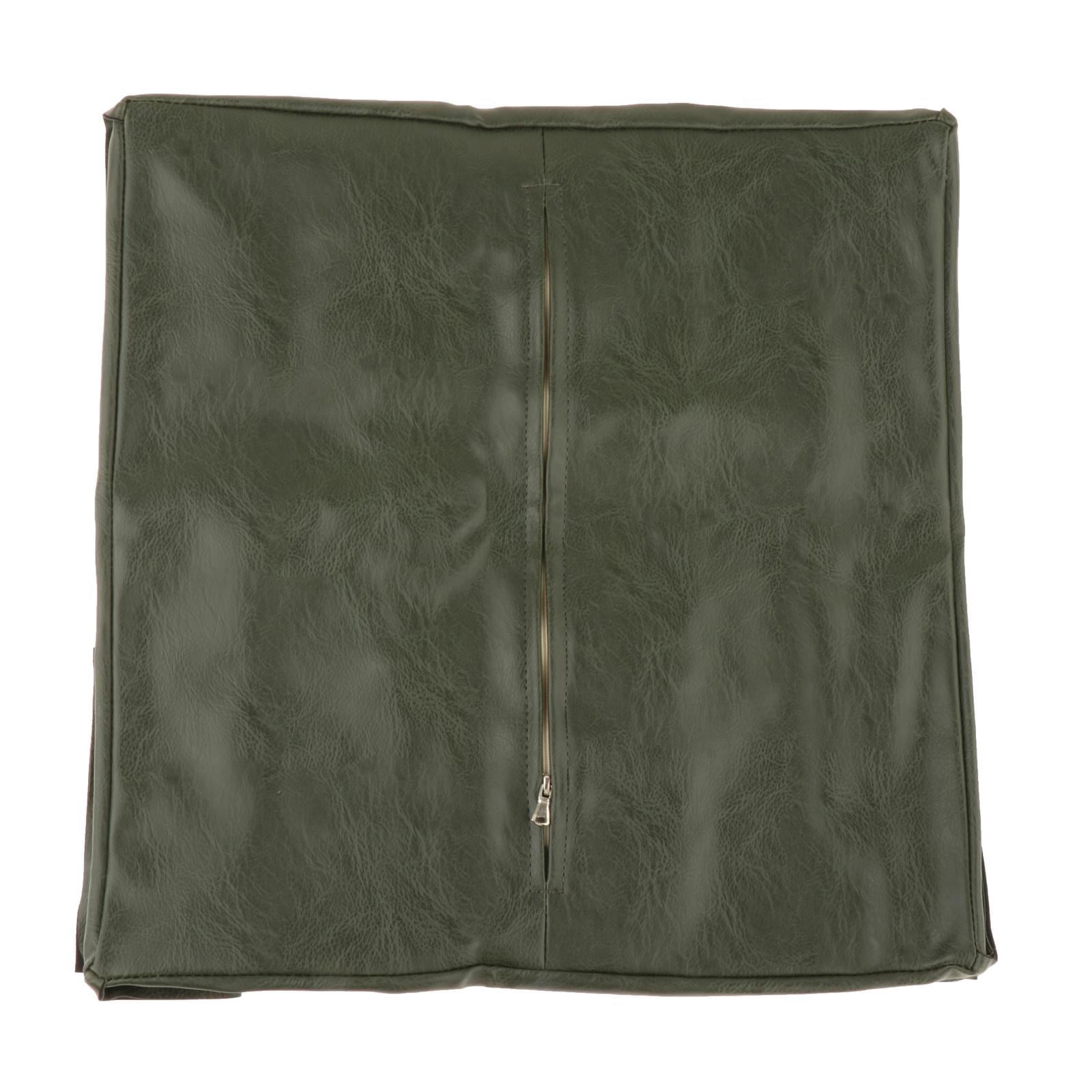 DOLITY Repose-Pieds Maroc Housse d'Ottoman Housse de Pouf Housse de Canapé Housse de Coussin de Siège Cuir PU Vert