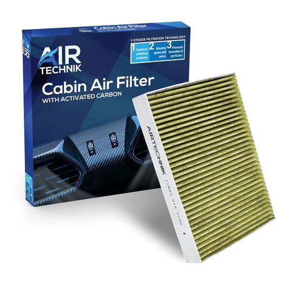 AirTechnik CF11854 PM2.5 Cabin Air Filter w/Activated Carbon Fits 2017-2023 Nissan Qashqai, 2014-2020 Rogue, 2018-2025 X-Trail, 2016-2024 Renault Koleos, 2022-2024 Logan - 27277-4BU0A
