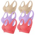 thumbnail image 1 of Timegard 6pc Sports Bras for Women Plus Size High Support Wireless Breathable Mesh Workout Running Bras, 1 of 2