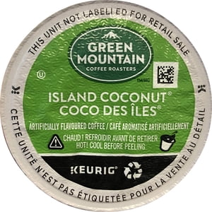 Green Mountain Coffee Roasters Noix de coco de l'île, pod K-Cup à un seul serveur, rôti léger Coffee, 48 Compte (2 Boîtes de 24 Nombre de pods)