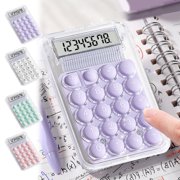 TTJ Calculators Scientific Calculators Standard Calculator 8 Digit with Large Display and Round Button Candy Color Calculator Portable for Office Home