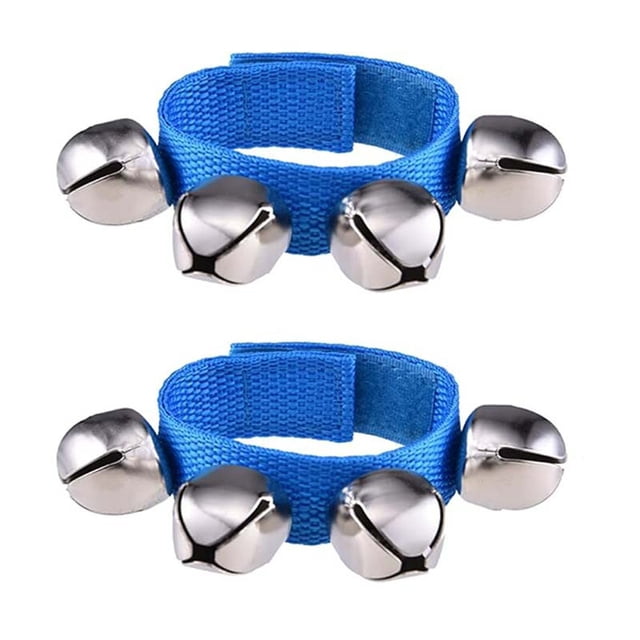 Usloyux Christmas Party Wrist Bells, Jingle Bells Ankle Bells Bracelet Percussion Instruments, Musical 4 Bells For Dance Performance Cheerleading, Festive Holiday Celebration Accessories, Adjustable