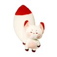 thumbnail image 2 of Tachiuwa Poupée Renards Mignons Renards Légers Jouet en Peluche pour Enfants Ados Famille Blanc Rouge Grande Queue, 2 of 9