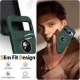 thumbnail image 2 of KOMI for Google Pixel 9 Pro XL Case, Slim Fit Case for Pixel 9 Pro XL with Metal Ring Holder Kickstand, Dual Layer Shockproof Protective Phone Case for Google 9 Pro XL 6.8", Dark Green, 2 of 5