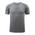 thumbnail image 4 of Pisexur Chandails d'Entraînement pour Hommes, T-Shirts de Course Athlétiques à Séchage Rapide Évacuant l'Humidité, T-Shirts de Performance de Gym pour Hommes à Col Rond en Nylon Actif, 4 of 9