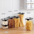 thumbnail image 4 of EGNMCR Pot de Cuisine Scellé avec Couvercle Boîte de Conservation pour Grains Entiers Contenant de Rangement 2 Pcs, 4 of 5