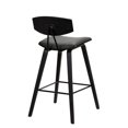 thumbnail image 4 of Armen Living Fox 26" Modern Faux Leather Counter Stool in Gray, 4 of 6