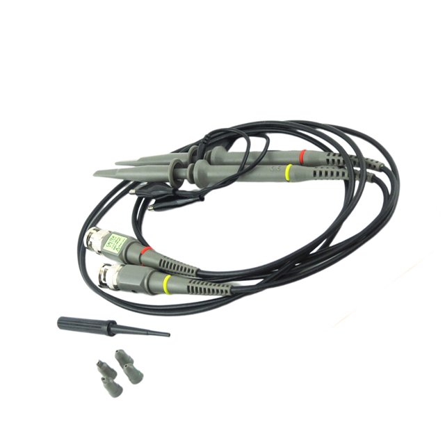 Kit de Sonde Oscilloscope BNC 2 Pcs 100MHz Analyseur de Scope Haute Précision Tension d'Entrée Maximale 600V Clip Plombs