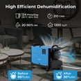 thumbnail image 4 of Costway 124 Pint Crawl Space Dehumidifier Commercial Dehumidifier with 3 Modes & 24H Timer 1300 Sq. ft Coverage Area Blue, 4 of 9