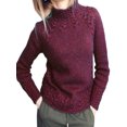 thumbnail image 1 of Bellella Pull Décontracté pour Femmes Manches Longues Hiver Chaud Pull Chic Bordeaux L, 1 of 2