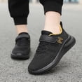 thumbnail image 3 of MEZZALL Chaussures de Course Décontractées Confortables à Lacets en Maille pour Enfants, Noir, 9.5-10 Ans, 3 of 8