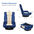 thumbnail image 4 of Giantex Reclining Folding Gaming Chair, Video Gaming Rocker w/5-Position Adjustable Backrest & 360 Degree Swivel Round Base, Padded Lazy Sofa Chair, 4 of 8