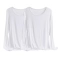 thumbnail image 1 of MeetoTime 2 Pcs Hauts à Manches Longues pour Femmes T-Shirt Basique Col Rond Doux Grande Taille T-Shirts Confortables X-6X, 1 of 2