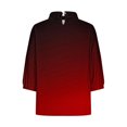 thumbnail image 4 of RXIRUCGD Haut Décontracté Rétro pour Femme à Imprimé, Manches 3/4, Haut/chemise à Manches en V, Rouge, Taille : 2TG, 4 of 5