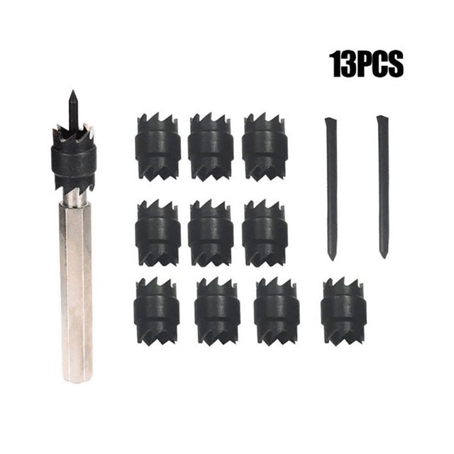 ziyahi 13Pcs 3/8 inch Rotary Spot Weld Remover Drill Bits Tool with Replacement