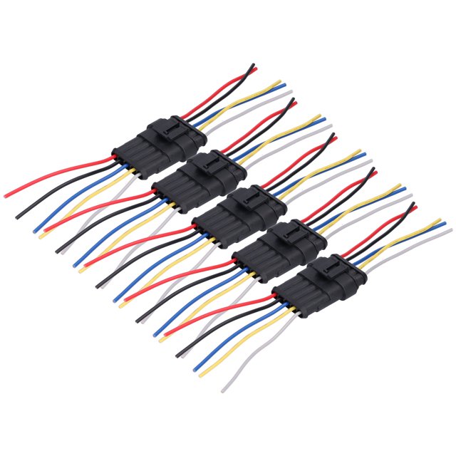 Filfeel Connecteur de Fil Automobile, 5 Pcs Connecteur Électrique de Voiture Étanche Anti-Inflammable Résilient Antioxydant Connecteur de Fil Automobile, Connexions de Fils