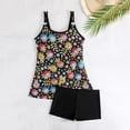 thumbnail image 1 of Weiqiqre Two Piece Swimsuit for Women Two Piece Bathing Suits Tummy Control Long Torso Tank Tops with Shorts, 1 of 4