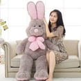 thumbnail image 2 of 100cm American Big Rabbit Plush Doll Soft Appease Toys for Valentine‘s Day Gifts, 2 of 6