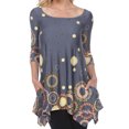 thumbnail image 3 of White Mark Women's 3/4 Sleeve Erie Tunic Top, 3 of 5