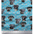 thumbnail image 1 of Soimoi Poly Georgette Fabric Lotus & Dog Face Print Fabric by The Yard 42 Inch Wide, 1 of 5