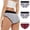 Wine, variant on EGNMCR Women's Cotton Underwear, High Waist Breathable Briefs, Soft Underpants, Ladies Stretch Panties 3PC Women's Comfortable High Waisted Panties Women's Physiological Underpants Women Panties