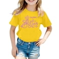 thumbnail image 1 of FhsagQ le 7 Juillet T-Shirt Décontracté pour Enfants à Imprimé Mode Col Rond Manches Courtes T-Shirt Filles Printemps le 7 Juillet T-Shirts Taille 6X-7 Printemps Fille T-Shirts d'Été Taille 6-7 Jaune 6-7 Ans, 1 of 4
