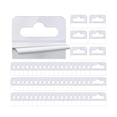 thumbnail image 4 of 100pcs Plastic Hook PET Hook Hanging Piece PVC Hook Aircraft Hook Hole K6A2, 4 of 8