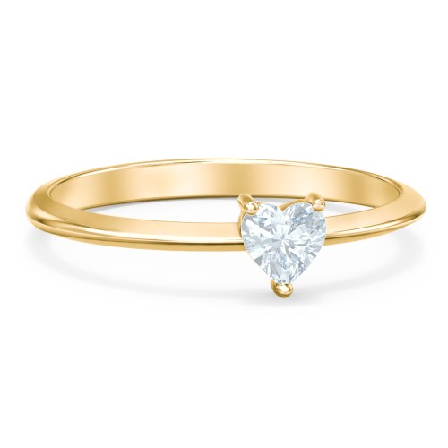 Heart Birthstone Ring - Aquamarine (March)